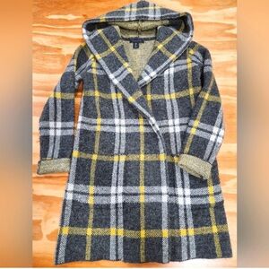 Gray and Yellow Cape with Hood